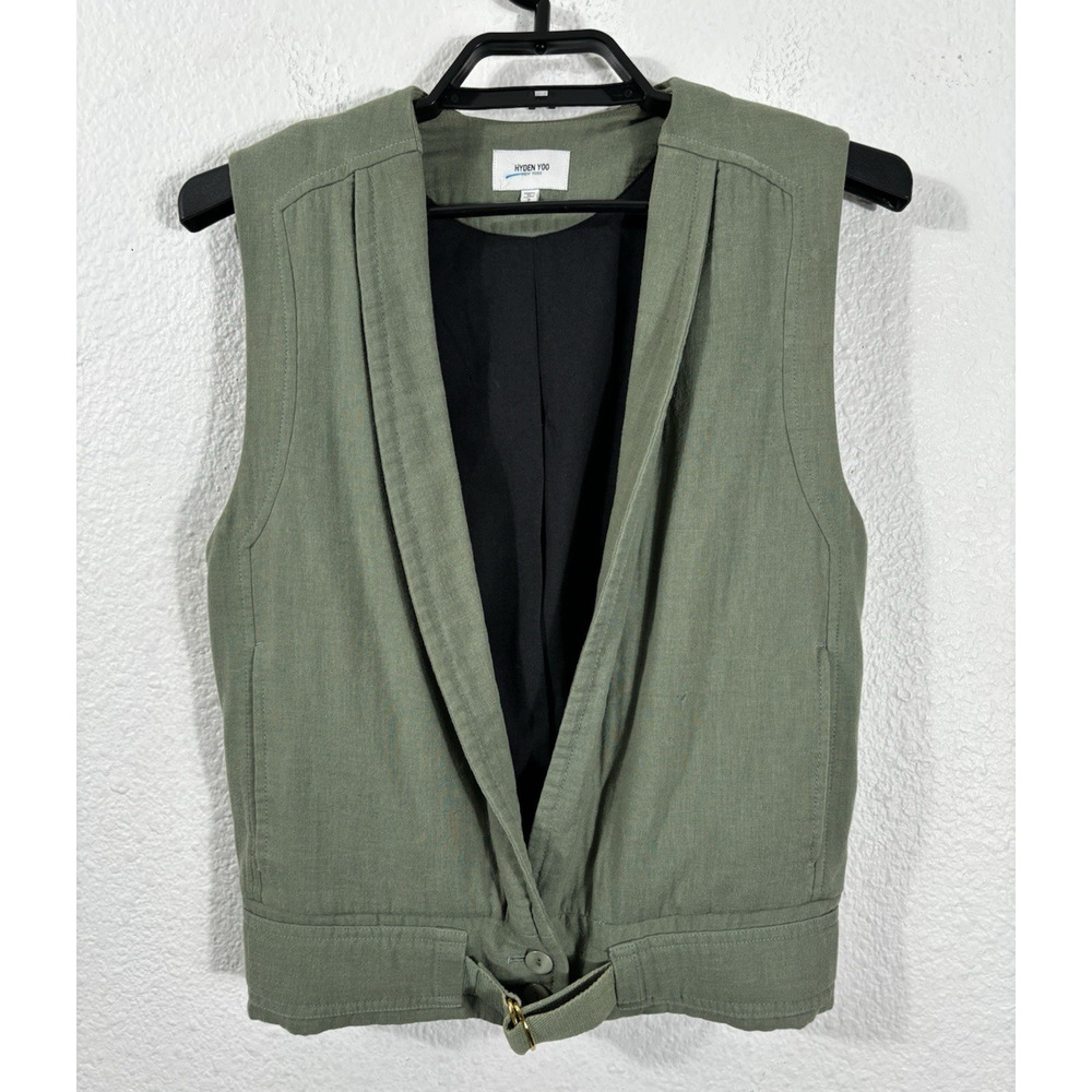 Hayden Yoo New York Vest Size 2‎ Green Sleeveless Cotton
